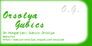 orsolya gubics business card